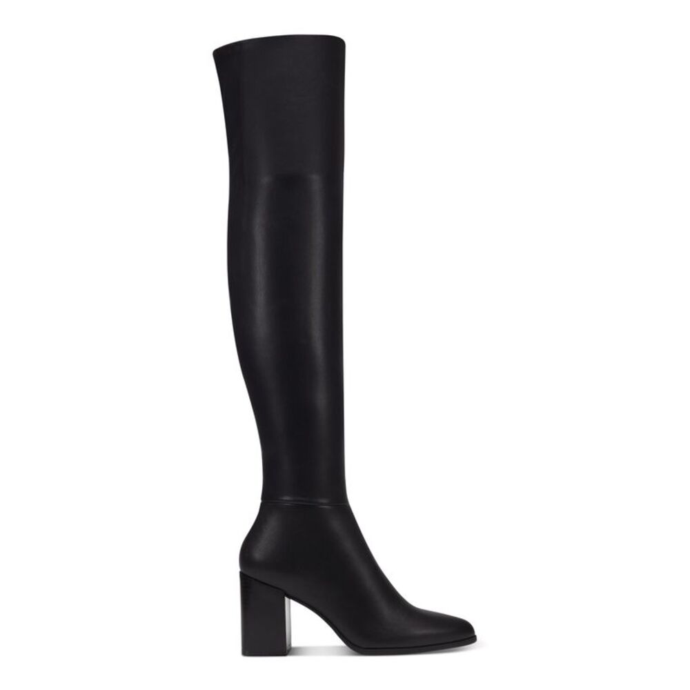 INC Womens Black Flexible Sole Windee Almond Toe Block Heel Heeled Boots 10 M - Picture 2 of 4